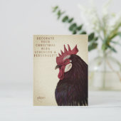 Rooster Art Christmas Card – Strength & Personalit シーズンカード (スタンド正面)