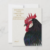 Rooster Art Christmas Card – Strength & Personalit シーズンカード (正面)