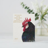 Rooster Art Christmas Card – Strength & Personalit シーズンカード (スタンド正面)