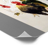 Rooster, Chick and Morning Glory, Watanabe Seitei ポスター (角)