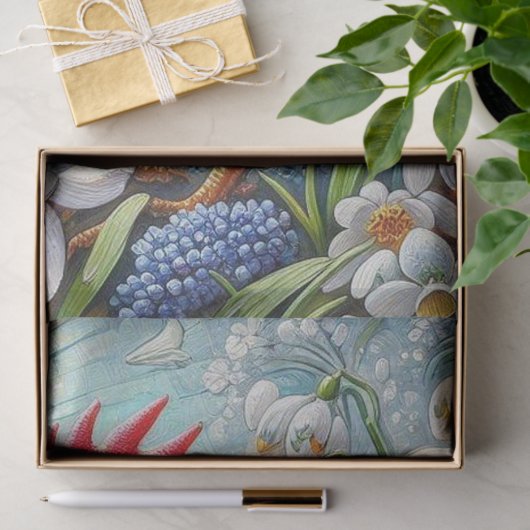 Rooster Chicken Flowers Sun Decoupage  薄葉紙 (ギフト)