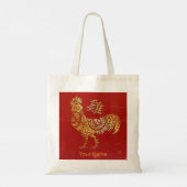 Rooster Chinese Zodiac Horoscope Constellation トートバッグ (裏面)
