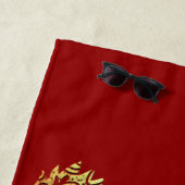 Rooster Chinese Zodiac Horoscope Constellation ビーチタオル (インサイチュ)