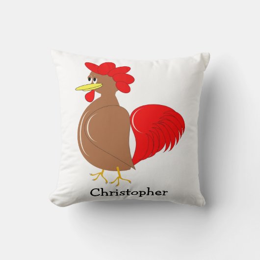 Rooster Design Personalised クッション (正面)