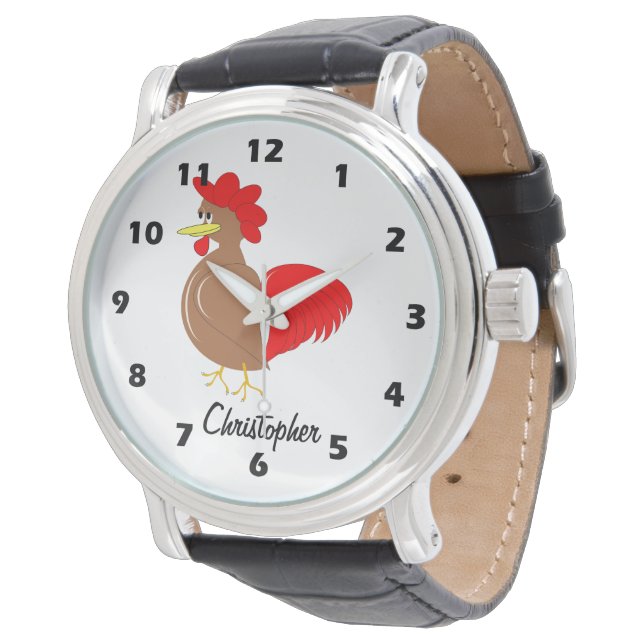 Rooster Design Personalised 腕時計 (アングル)