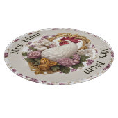 Rooster & Grapes Heraldic Crest in maroon, カッティングボード (角)