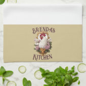 Rooster & Grapes Heraldic Crest, plain, キッチンタオル (折り畳み)