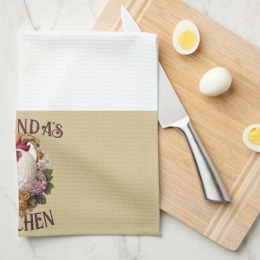 Rooster & Grapes Heraldic Crest, plain, キッチンタオル (四つ折り)