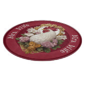 Rooster Heraldic Crest, maroon, カッティングボード (角)