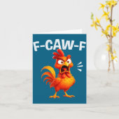 Rooster Humor Saying Funny F-caw-f Chicken Quote M カード (黄色い花)