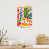 Rooster in Bathtub Art Print Pink Farmhouse ポスター (キッチン)