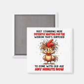 Rooster Just Standing Here Patiently Waiting For T マグネット (正面/裏面)