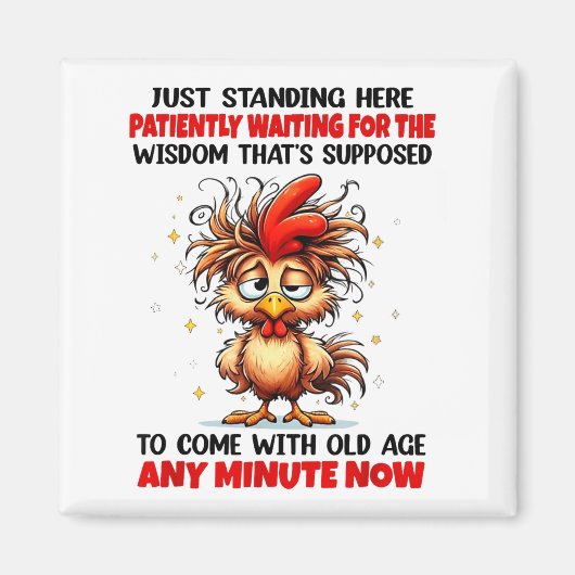 Rooster Just Standing Here Patiently Waiting For T マグネット (正面)