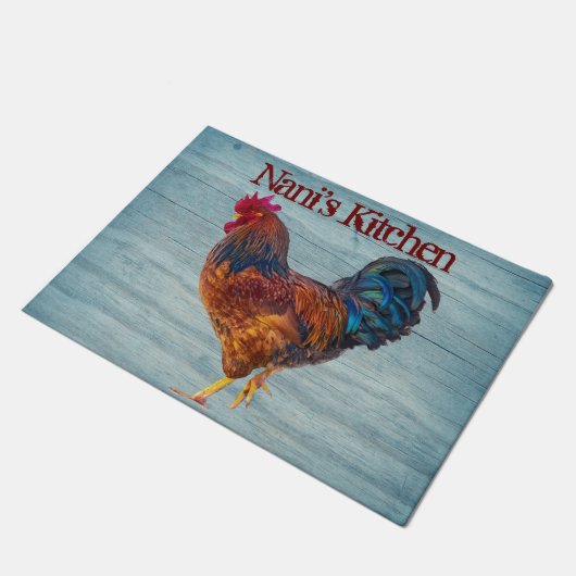Rooster Kitchen個人用設定名の色を追加 ドアマット (アングル)
