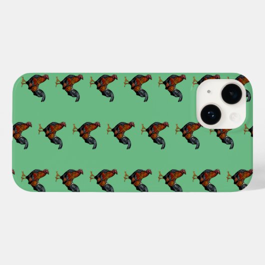 Rooster Pattern - Case-Mate Kolly There Apple iPh iPhoneケース (裏面 (横))