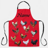 Rooster Personalize Add Name Color Chiknen Epron エプロン (正面)