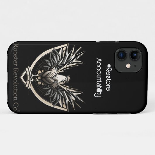 Rooster RevolutionWear:システムを無効にする Case-Mate iPhoneケース (裏面(横))