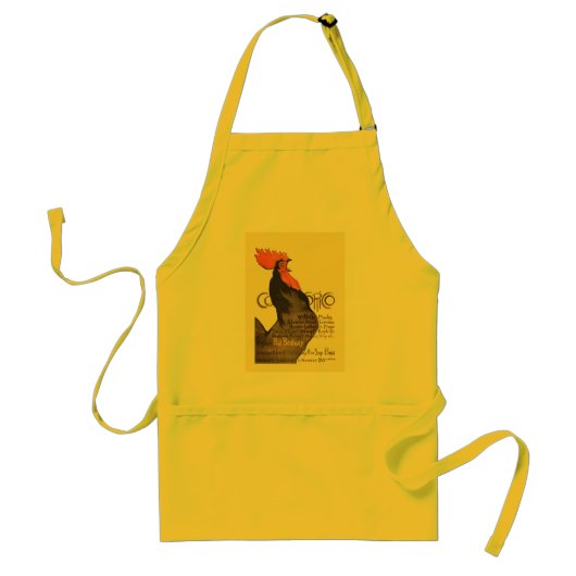 Rooster Steinlen Cocorico French Art スタンダードエプロン (正面)
