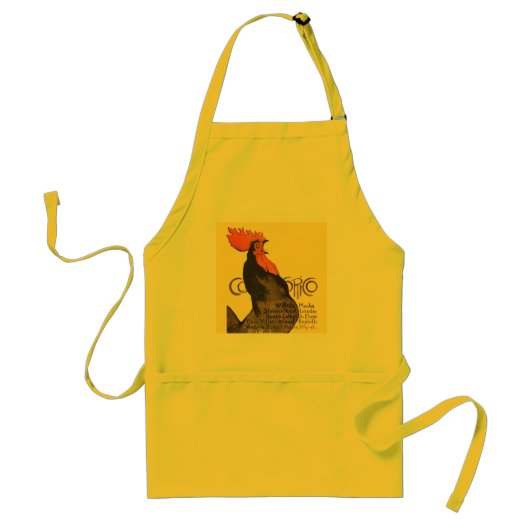 Rooster Steinlen Cocorico French Art スタンダードエプロン (正面)
