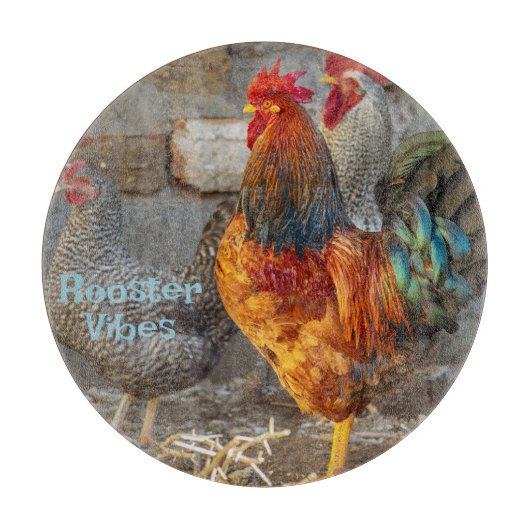 Rooster Vibes Farm Life カッティングボード (正面)