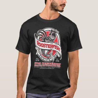 Roosterfish第37記念日の黒いTシャツ Tシャツ