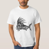 Roosterfish - Cool Rooster Fish Tribal  Tシャツ (正面)