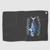 Roosterfish Hispeerer暗色魚釣りタオル ゴルフタオル (横)