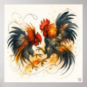Roosters - Archival Print ポスター (正面)