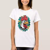 roosters sticker tシャツ (正面)