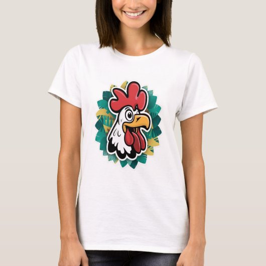 roosters sticker tシャツ (正面)