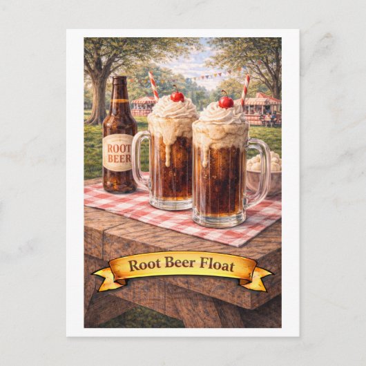 Root Beer Float (American Food Series) ポストカード (正面)