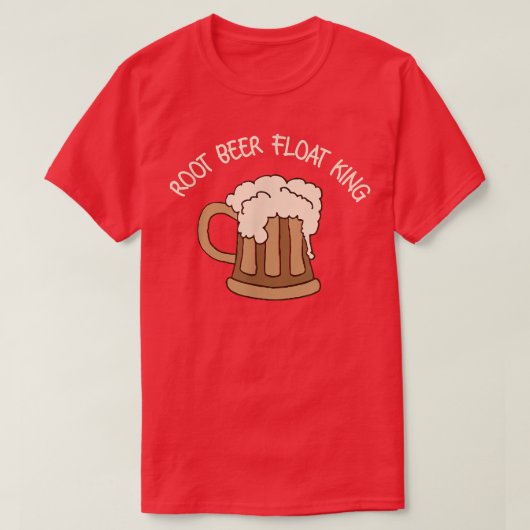 Root Beer Float King Funny Beer  Tシャツ (デザイン正面)