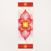 Root Chakra | Red Lotus for Grounding Yoga Mat ヨガマット (正面)