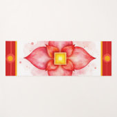 Root Chakra | Red Lotus for Grounding Yoga Mat ヨガマット (正面(横))