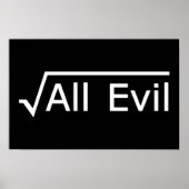 Root of All Evil - おもしろい Math Expression ポスター (正面)