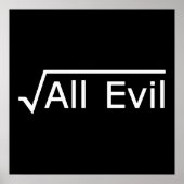 Root of All Evil - おもしろい Math Expression ポスター (正面)