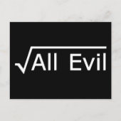 Root of All Evil - おもしろい Math Expression ポストカード (正面)