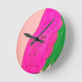 Root Vegetable Character Art ラウンド壁時計 (傾斜)