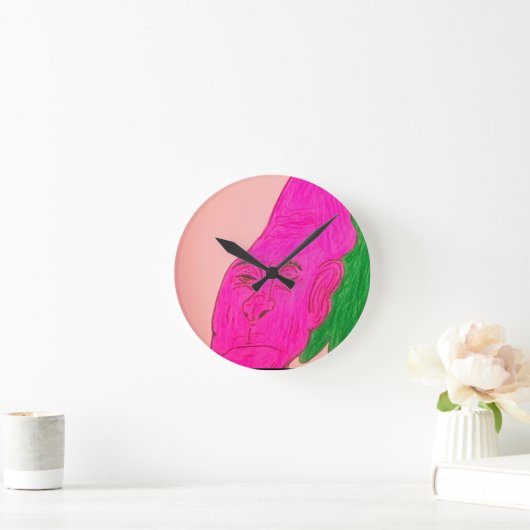 Root Vegetable Character Art ラウンド壁時計 (ホーム)