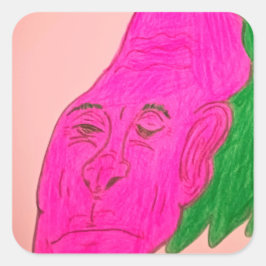 Root Vegetable Character Art Square Stickers スクエアシール