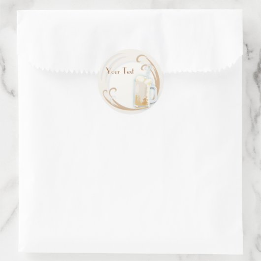 Rootbeer Floatステッカー ラウンドシール (バッグ)