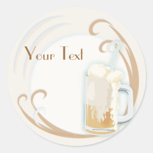 Rootbeer Floatステッカー ラウンドシール