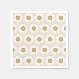 Rooted & Blooming – Beige Chamomile スタンダードカクテルナプキン