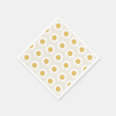 Rooted & Blooming – Soft Cream & Yellow Chamomile スタンダードカクテルナプキン (角)