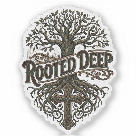 Rooted Deep シール (正面)