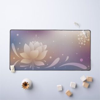 Rooted Elegance with Lotus Desk Mat デスクマット