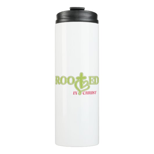Rooted in Christ Bible Verse Tumbler タンブラー (正面)