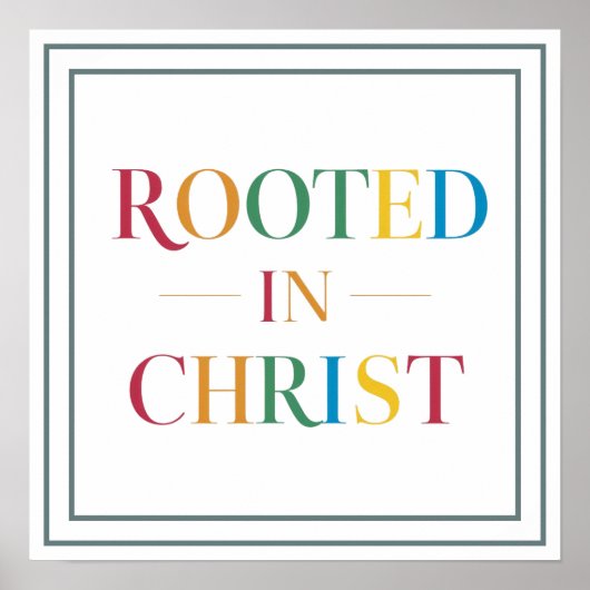 Rooted In Christ Bold Modern Foundation ポスター (正面)