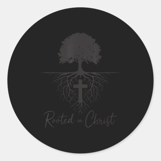 Rooted In Christ Christian Kids Mens God Son Broth ラウンドシール (正面)
