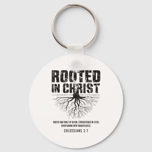 Rooted In Christ Christian Nge Bible Verse Colossi キーホルダー (正面)